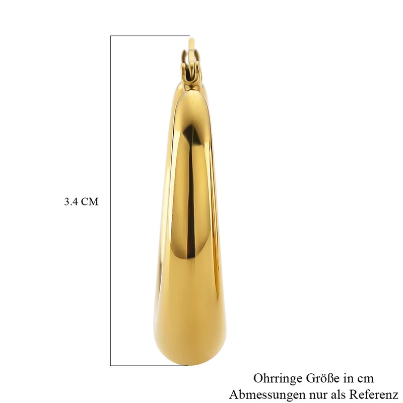 316L Edelstahl Ohrringe, ca. 9,50g, goldfarben