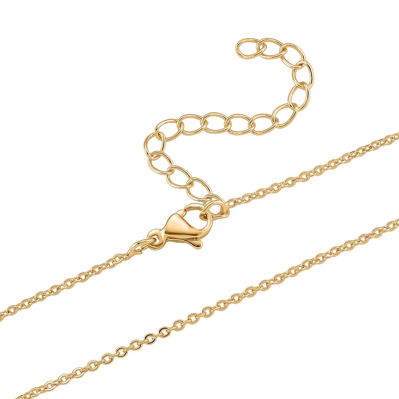 2er-Set Emaille-Anhänger mit Kette und Ohrsteckern, abstraktes Design, Grün