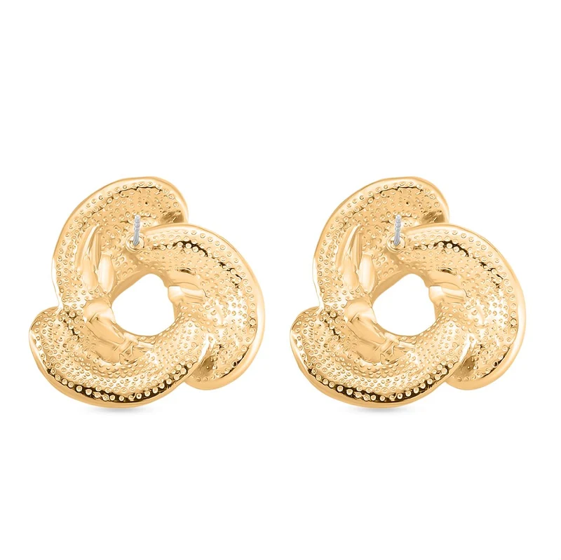 2er-Set Emaille-Anhänger mit Kette und Ohrsteckern, abstraktes Design, Grün