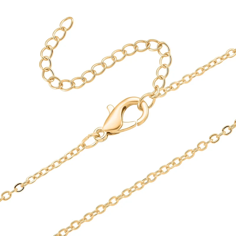 2er-Set Emaille-Anhänger mit Kette und Ohrsteckern, abstraktes Design, Grün