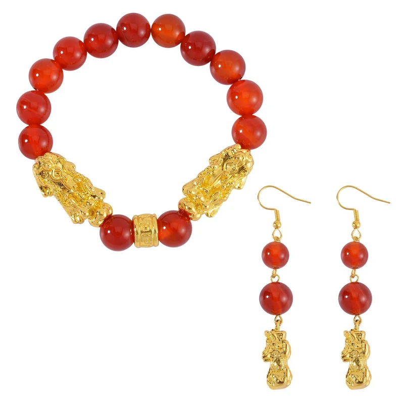 2er Set - Mehrfarbiger Amazonit Armband und Ohrringe, ca. 110.00 ct