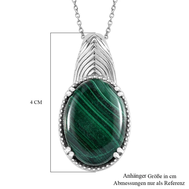 Unakite Anhänger mit Kette, 316L Edelstahl ca. 30.00 ct