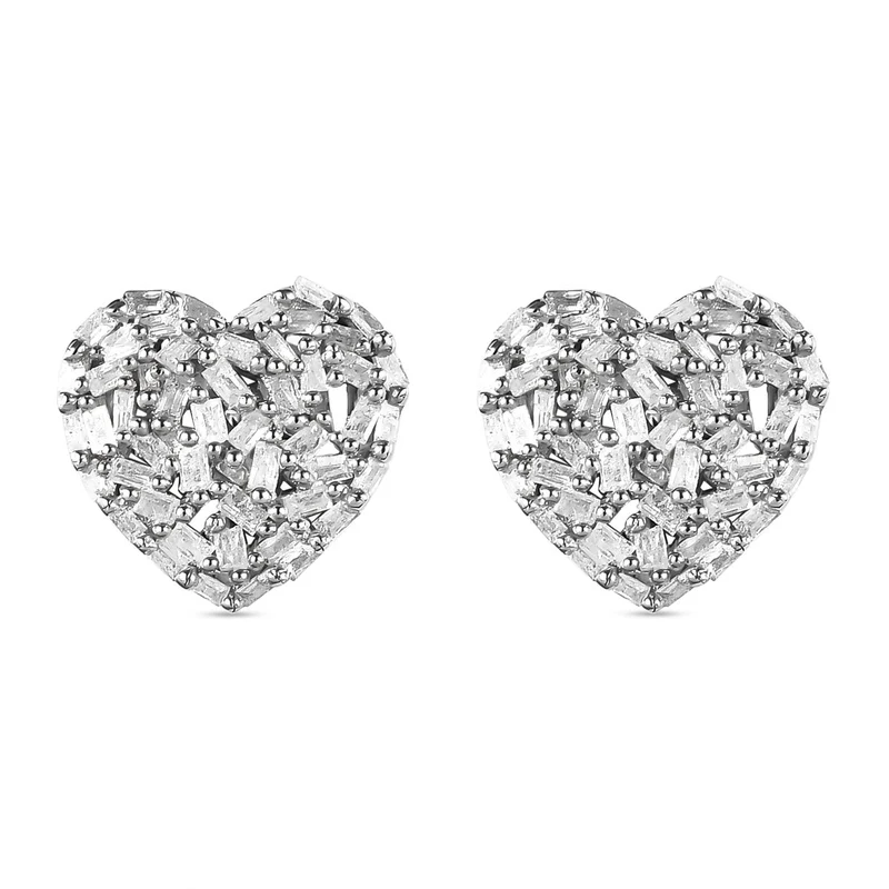 GP Amore Kollektion - Weiße Diamant-Ohrringe, 925 Silber platiniert ca. 0.50 ct