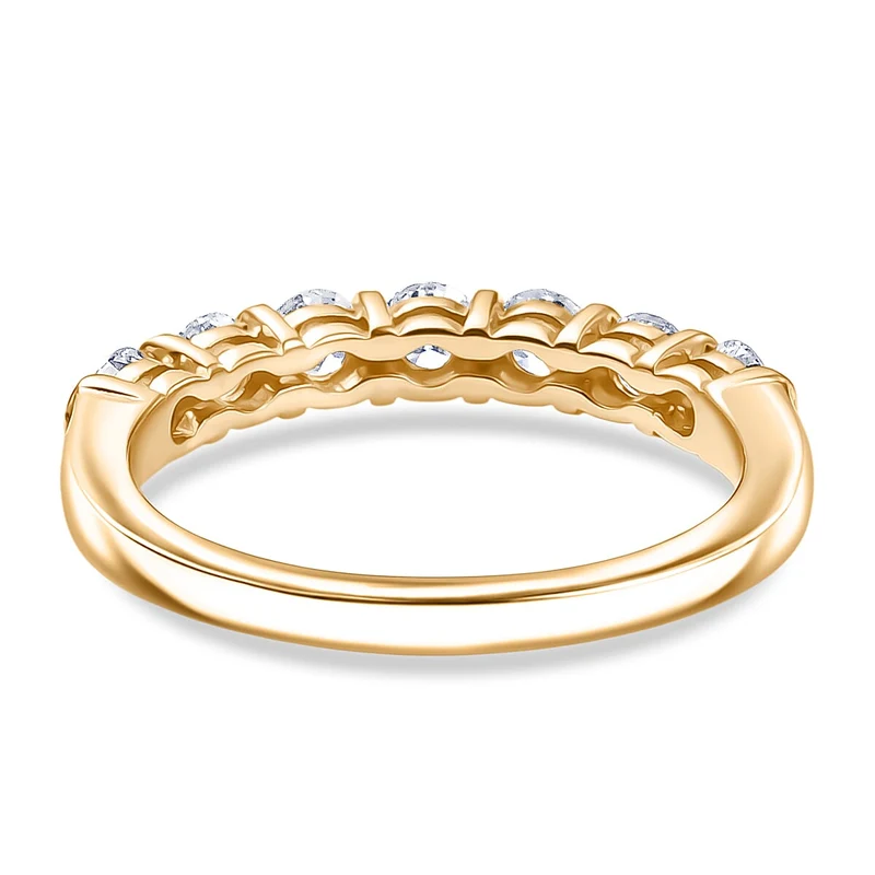 LUXURIANT DIAMOND - Lab Grown Diamant Schmuckset 925 Silber 750 Gelbgold vermeil (Größe 17) ca. 2.75 ct