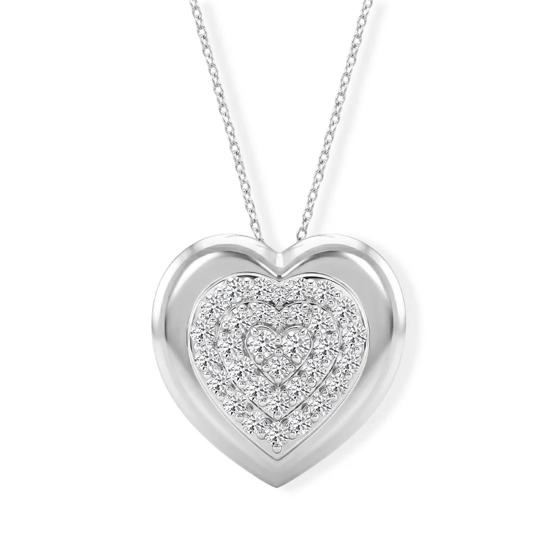 LUXURIANT DIAMOND - Lab Grown Diamant SI-GH SGL zertifiziert Schmuckset ca. 50 cm 925 Silber Rhodiniert ca. 1,00 ct.