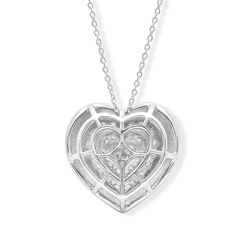 LUXURIANT DIAMOND - Lab Grown Diamant SI-GH SGL zertifiziert Schmuckset ca. 50 cm 925 Silber Rhodiniert ca. 1,00 ct.