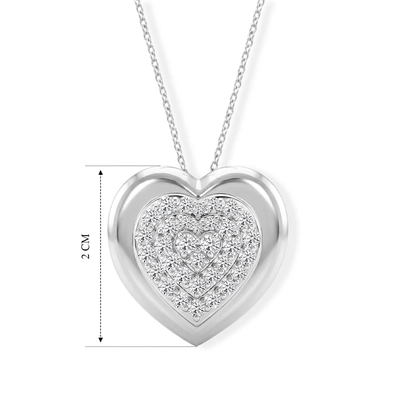 LUXURIANT DIAMOND - Lab Grown Diamant SI-GH SGL zertifiziert Schmuckset ca. 50 cm 925 Silber Rhodiniert ca. 1,00 ct.