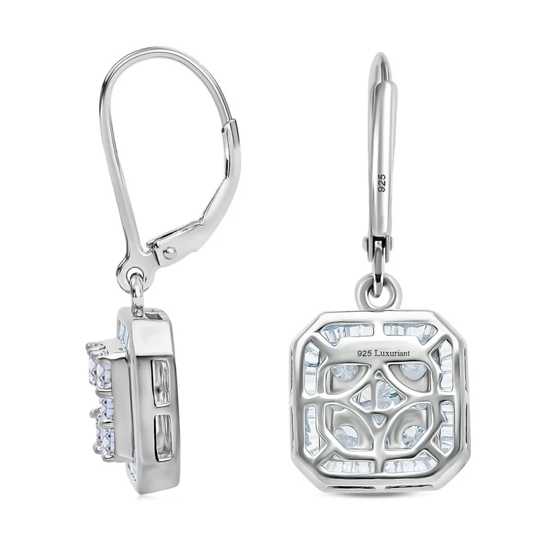 LUXURIANT 2 ct. SI-GH Labor Diamant Ohrringe, 925 Silber rhodiniert