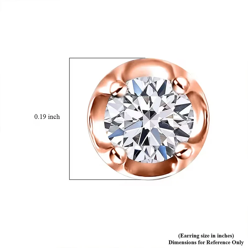 LUXURIANT 0,20 ct. I2 Labor Diamant Ohrringe mit pieksfreiem Kugelverschluss, 925 Silber rhodiniert