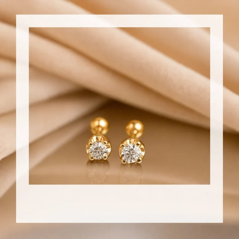 LUXURIANT 0,20 ct. I2 Labor Diamant Ohrringe mit pieksfreiem Kugelverschluss, 925 Silber rhodiniert