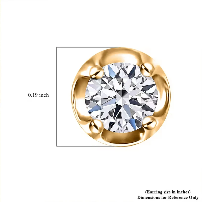 LUXURIANT 0,20 ct. I2 Labor Diamant Ohrringe mit pieksfreiem Kugelverschluss, 925 Silber rhodiniert