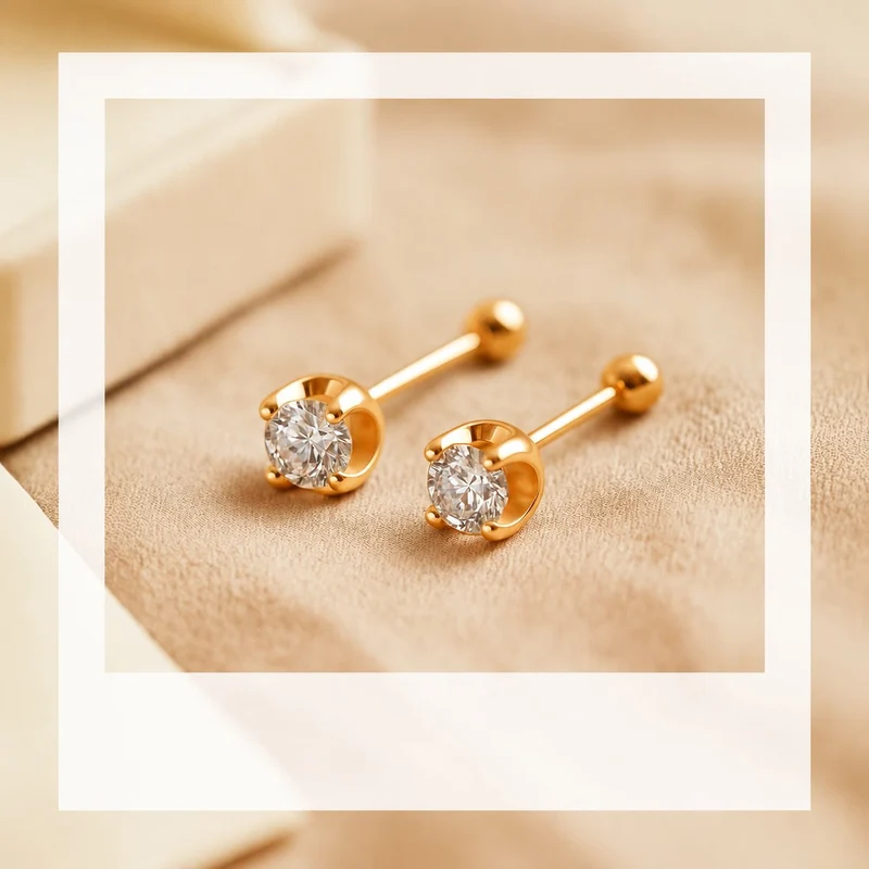LUXURIANT 0,20 ct. I2 Labor Diamant Ohrringe mit pieksfreiem Kugelverschluss, 925 Silber rhodiniert