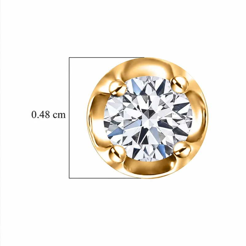 LUXURIANT 0,20 ct. I2 Labor Diamant Ohrringe mit pieksfreiem Kugelverschluss, 925 Silber rhodiniert