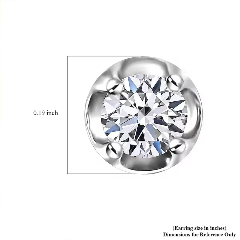 LUXURIANT 0,20 ct. I2 Labor Diamant Ohrringe mit pieksfreiem Kugelverschluss, 925 Silber rhodiniert
