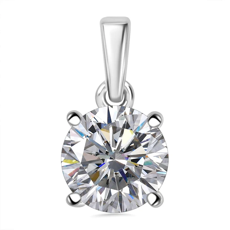 EINMALIGES ANGEBOT - 3er Set Moissanit Ring, Anhänger, und Ohrringe, 925 Silber ca. 3.80 ct