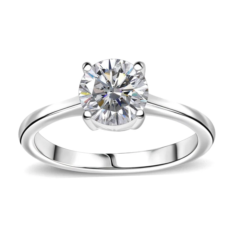 EINMALIGES ANGEBOT - 3er Set Moissanit Ring, Anhänger, und Ohrringe, 925 Silber ca. 3.80 ct