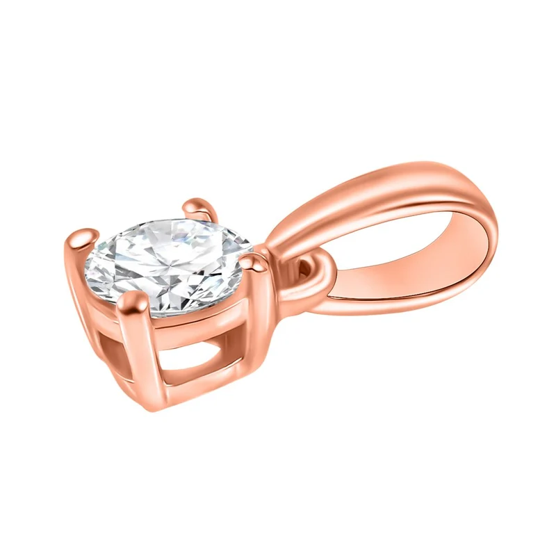 Moissanit Schmuckset 925 Silber 750 Roségold Vermeil (Größe 19) ca. 1,44 ct.