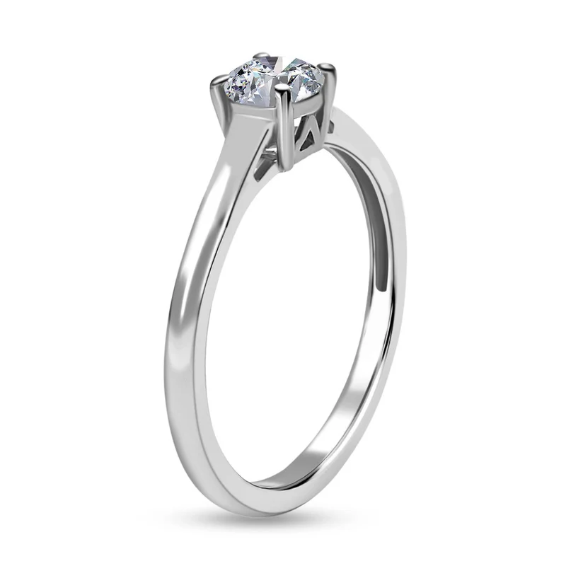 Moissanit Solitär Schmuckset, 925 Silber platiniert - 1,77 ct.