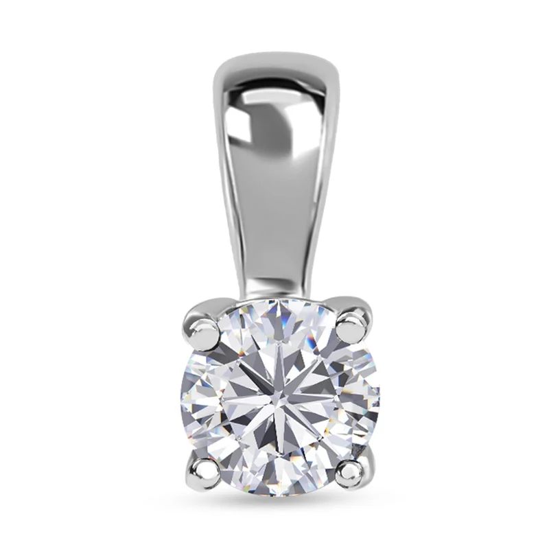 Moissanit Solitär Schmuckset, 925 Silber platiniert - 1,77 ct.