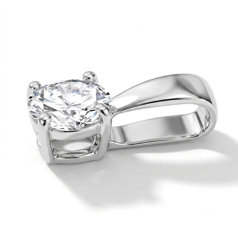 Moissanit Solitär Schmuckset, 925 Silber platiniert - 1,77 ct.