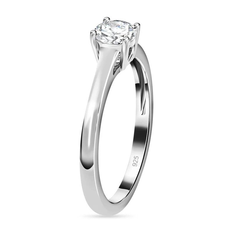 Moissanit Solitär Schmuckset, 925 Silber platiniert - 1,77 ct.