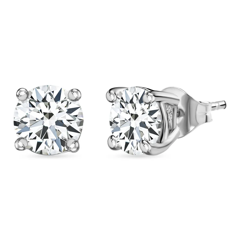 Moissanit Solitär Schmuckset, 925 Silber platiniert - 1,77 ct.