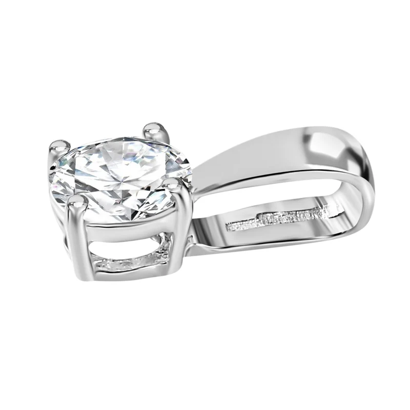 Moissanit Solitär Schmuckset, 925 Silber platiniert - 1,77 ct.